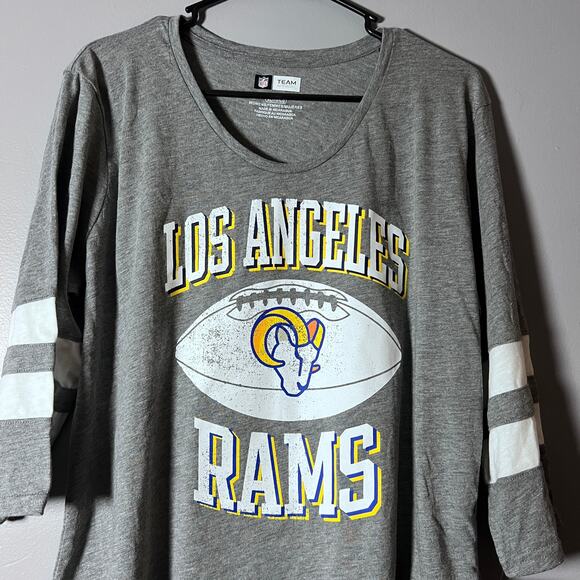 ✨NFL Los Angeles Rams Women’s Jersey Top XL Gray Team Apparel Football - Picture 8 of 10